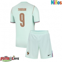 Camiseta Francia Marcus Thuram #9 Visitante Equipación para niños Mundial 2026 manga corta (+ pantalones cortos)